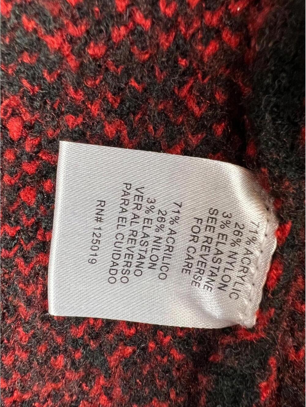 Checkered Trench Long Cardigan Knitted Sweater Womens M Classic Colorblock - Picture 10 of 12